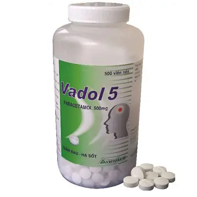 VADOL  5  Vacopharm - Thuốc giảm đau hạ sốt (Chai 500 viên)